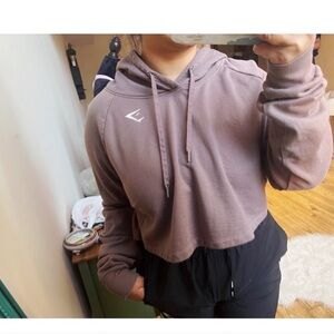Gymshark Mauve Cropped Hoodie